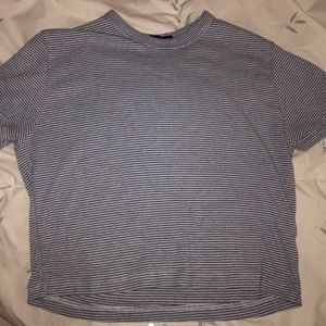 Brandy Melville blue and white striped t shirt!